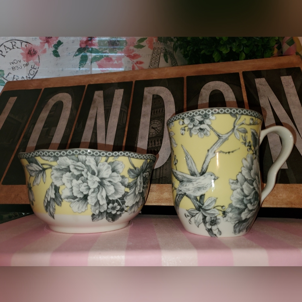 Yellow Birdie Cup & Bowl